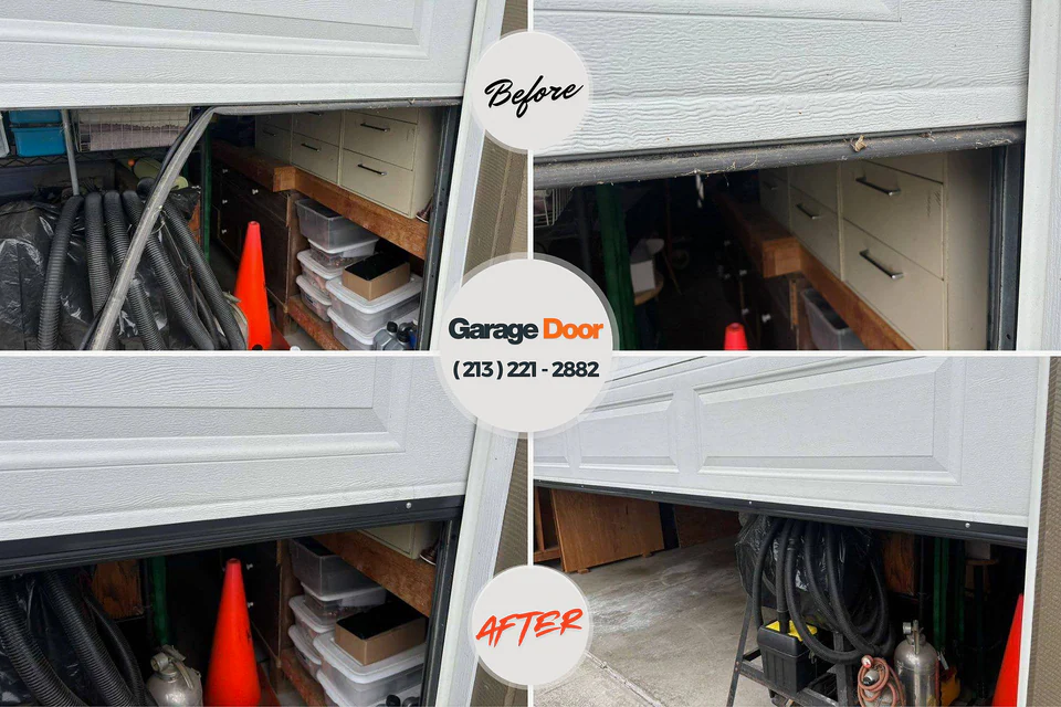 Before and after: garage door repair Biglerville, PA